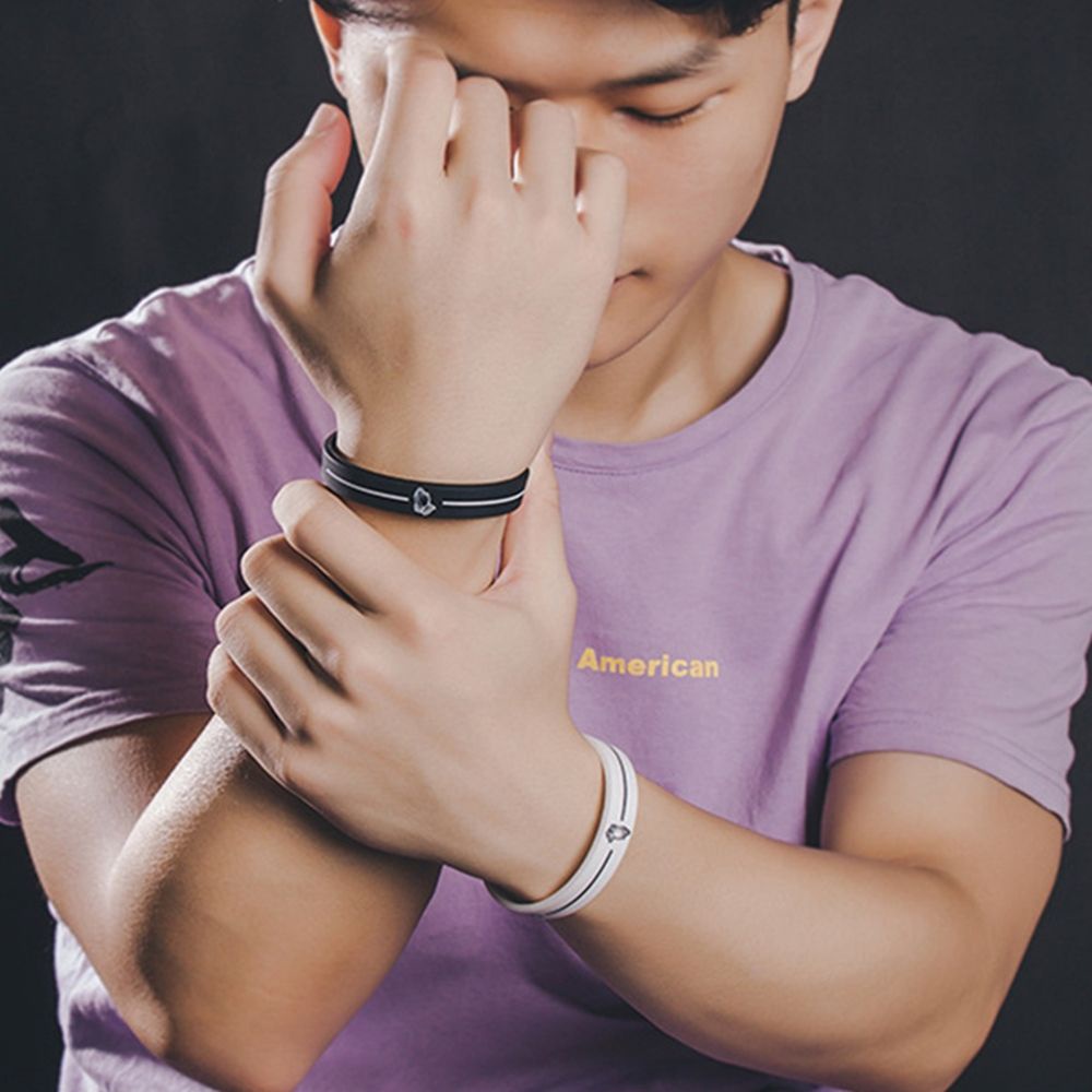 Vòng đeo tay cao su silica gel chống nước nhiều màu mới dành cho nam nữ