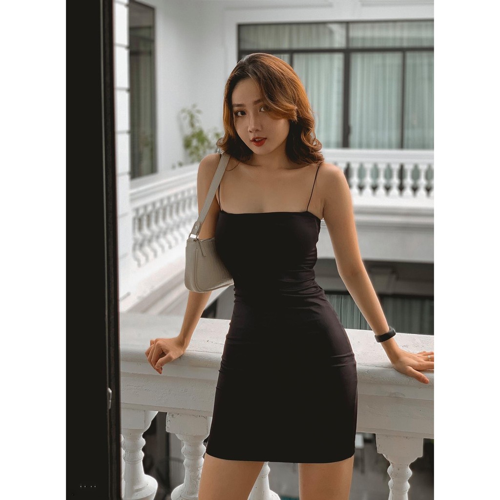Đầm Hai Dây Ôm Body Váy Hai Dây Body Kích Dáng Freesize "ĐẦM THUN 2 DÂY" | BigBuy360 - bigbuy360.vn
