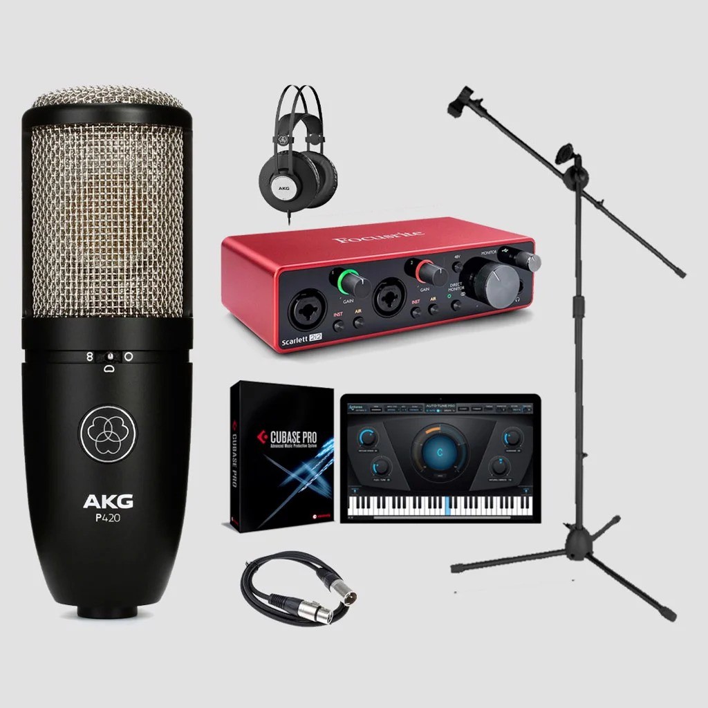 【Chính hãng】COMBO thu âm Focusrite Scarlett 2i2 3rd (Gen) Micro thu âm AKG P420 - BẢO HÀNH 1 đổi 1 trong 12 tháng