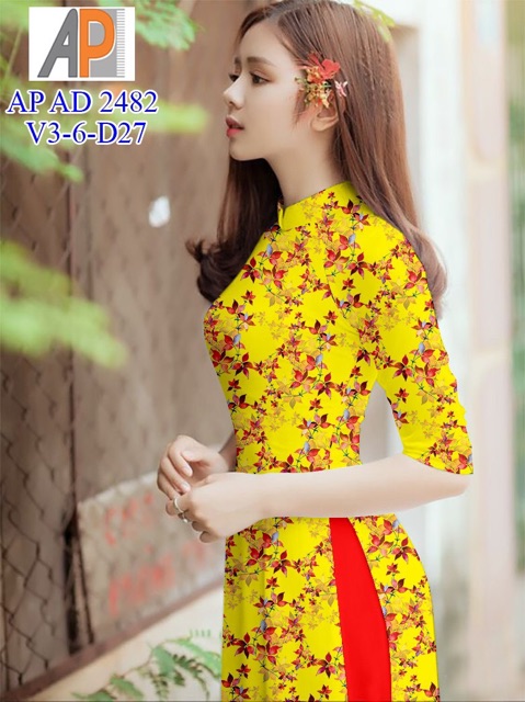 Vải áo dài hoa nhí