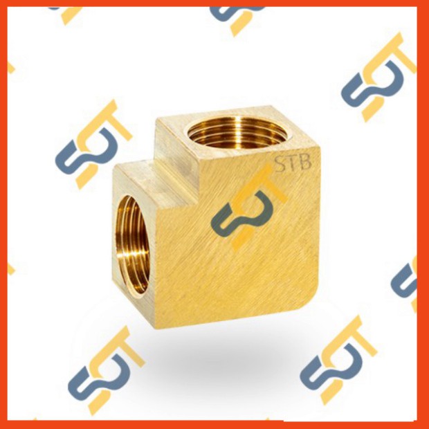 Co hai đầu ren trong (phay) (brass pipe fitting female elbow) - Bằng đồng