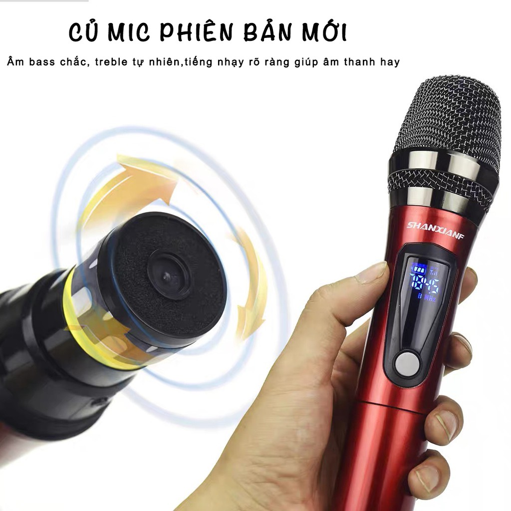 MICRO KARAOKE KHÔNG DÂY CHUYÊN CHO LOA KÉO - AMPLY - HÁT CỰC ĐỈNH HÁT BANH NÓC BẢO HÀNH 12 THÁNG SHIP TOÀN