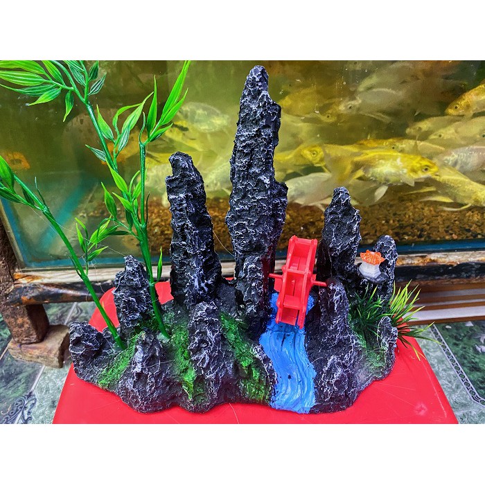 TIỂU CẢNH TRANG TRÍ HỒ CÁ NON BỘ 21X9X20CM