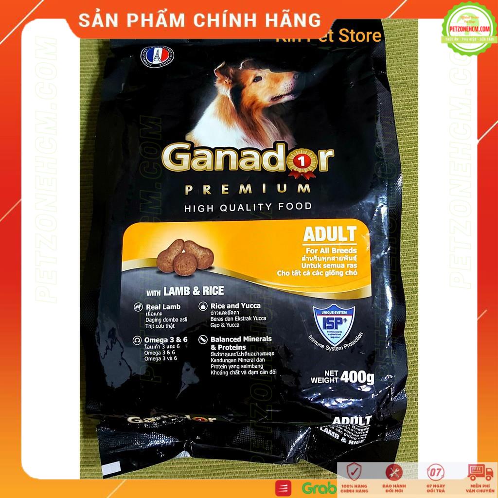 Đồ ăn chó Ganador 🎁 FREESHIP 🎁 Gói 400g Ganador Premium Adult/Puppy - thức ăn hạt chó lớn vị gạo cừu - nhỏ vị Sữa DHA