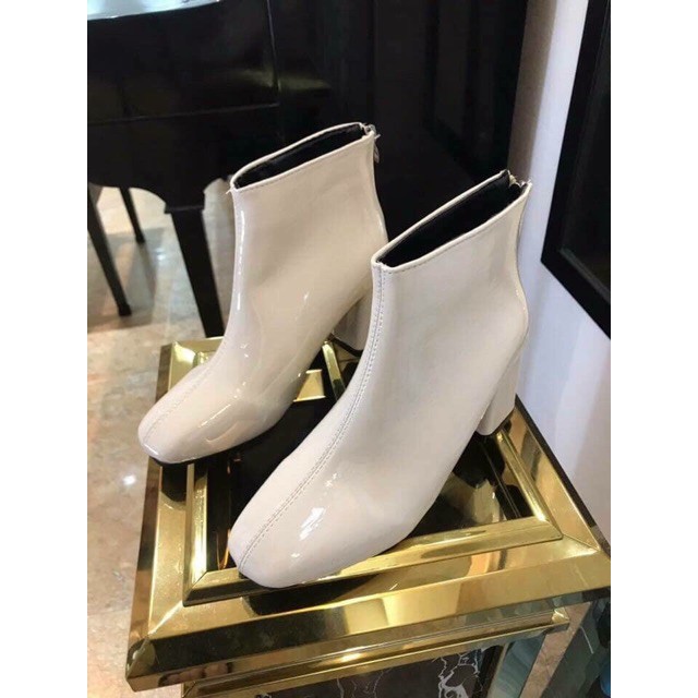 Bốt nữ da bóng quốc dân cổ lỡ khoá sau gót vuông hot đình đám | BigBuy360 - bigbuy360.vn