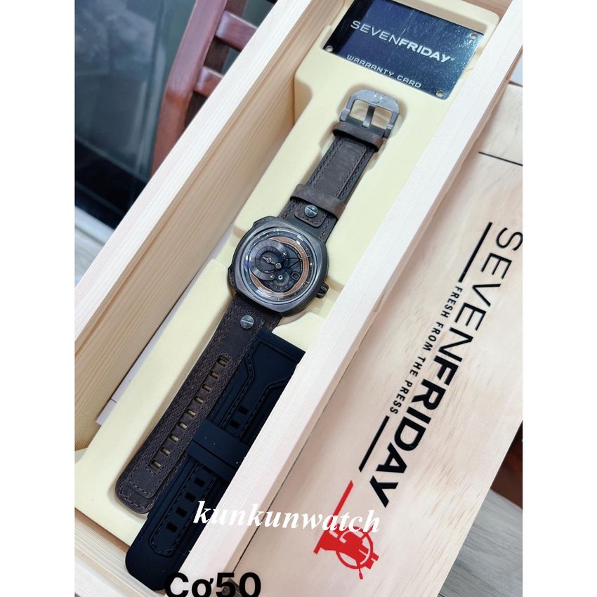 Đồng Hồ Nam Sevenfriday Q2/03 Automatic Dây Da  Fullbox + Tặng Dây Cao Su Cao Cấp