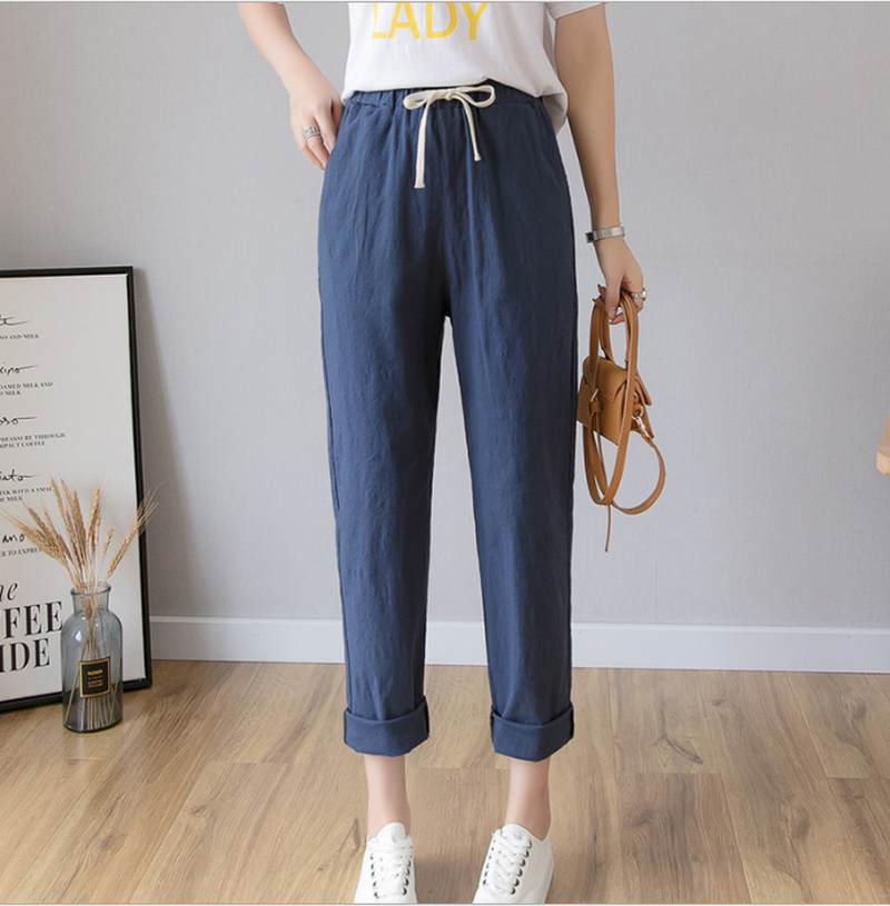 (Hàng Có Sẵn) Quần Cotton Nữ Ống Rộng Size Lớn | BigBuy360 - bigbuy360.vn