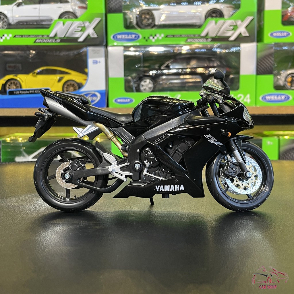 Mô hình xe mô tô Yamaha YZF-R1 tỉ lệ 1/12 hãng Maisto màu đen