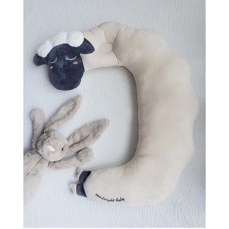 Gối cừu đa năng Good night baby Ellusben Hàn Quốc- gối chữ C ngược