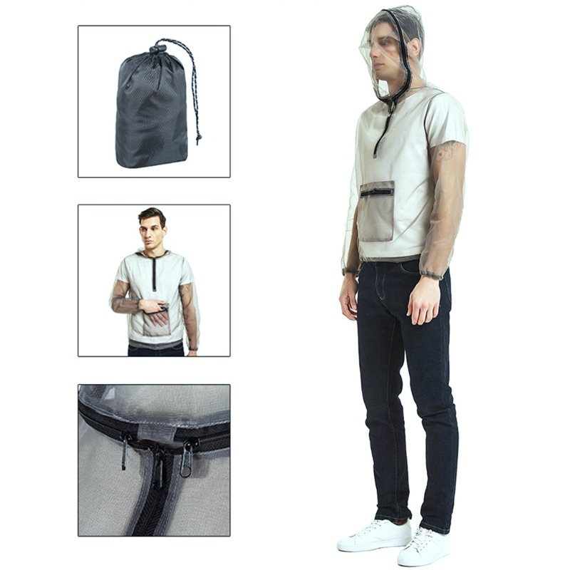 QQ Áo Khoác Chống Côn Trùng Tiện Dụng Khi Đi Cắm Trại / Đạp Xe Cho Nam Và Nữ