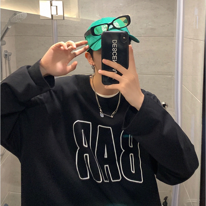 Áo thun tay dài dáng rộng plus size thời trang mùa thu cho nam áo thun nam unisex