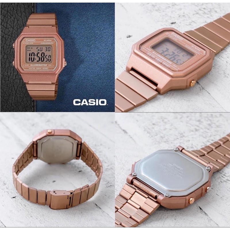 Đồng hồ Casio Sing màu rose gold