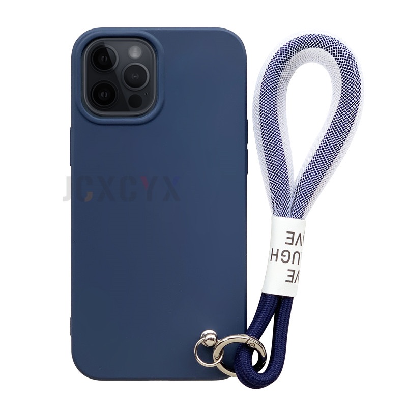 Ốp Điện Thoại Có Dây Gài Cho Iphone 12 11 13 Pro Max XR X XS Max 7 8 Plus SE