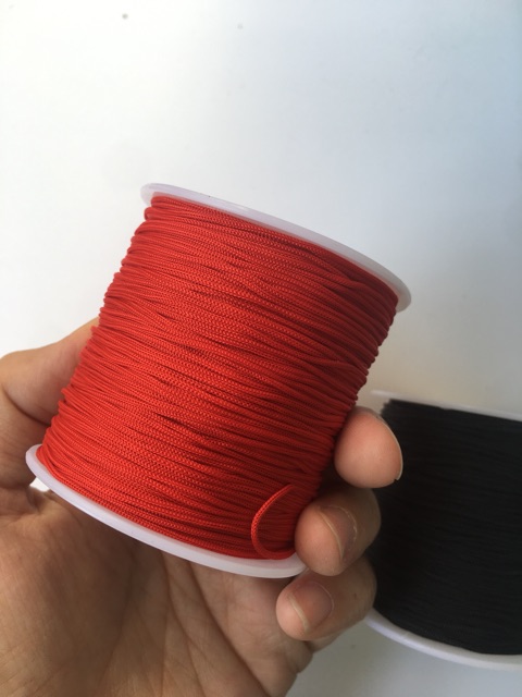Dây dù/chỉ đỏ đan vòng tay loại đẹp 1mm nguyên cuộn (110m)