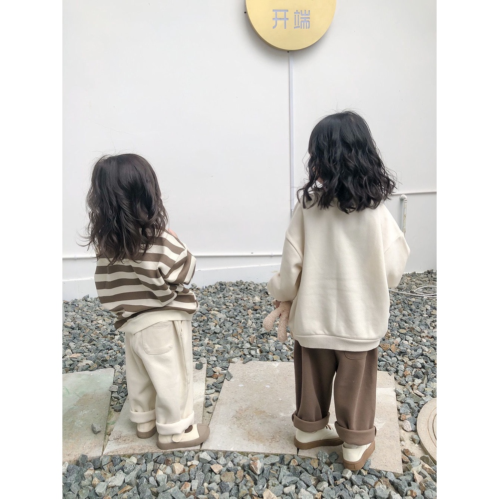 Áo Sweater Chui Đầu In Hình Gấu Hoạt Hình Phong Cách Nhật Hàn Thời Trang Mùa Thu 2022 Cho Bé