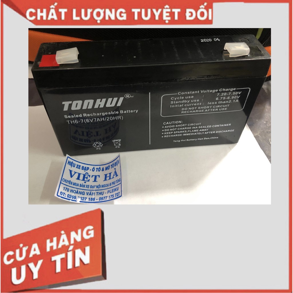 [HÀNG CHÍNH HÃNG] Bình ắc quy 6V7AH cho xe điện trẻ em loại tốt