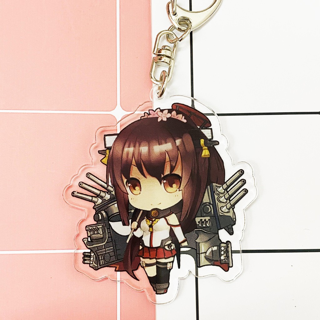 ( Mica trong acrylic ) Móc khóa Kantai Collection quà tặng xinh xắn dễ thương anime chibi