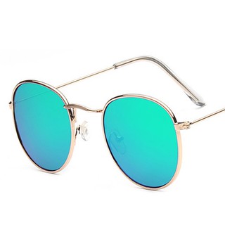Kính Mát Nữ Ulzzang Gọng Kim Loại Tròng Tráng Gương Bảo Vệ Mắt Kính Râm Cá Tính Phong Cách Thời Trang Hàn K3347w
