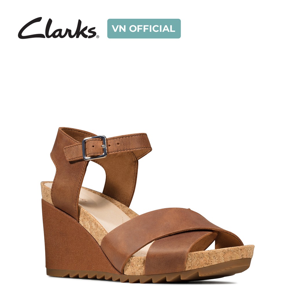 Dép xăng đan Da lộn Nữ Clarks Flex Sun