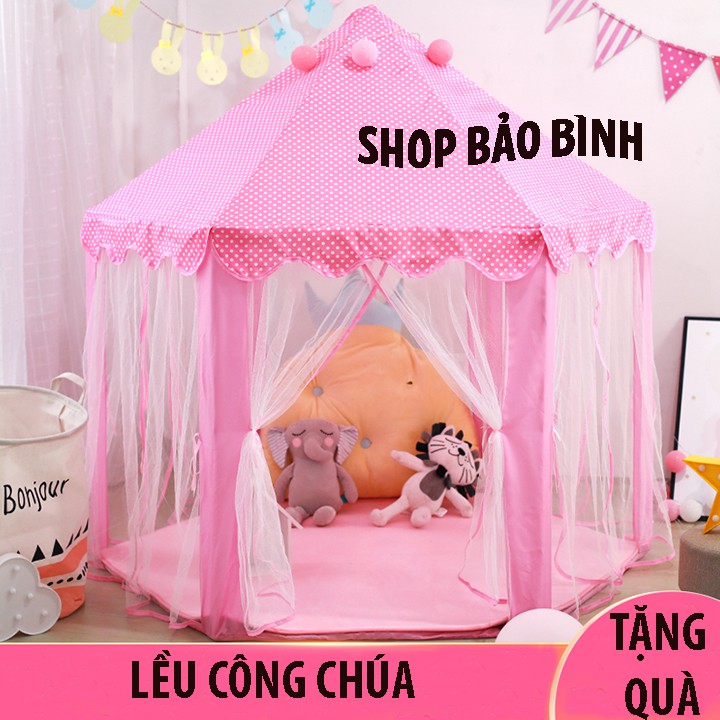 Lều Ngủ Công Chúa, Lều Hoàng Tử Mẫu Mới Kèm Bóng Nháy Trơn - Lều bóng công chúa hoàng tử cho bé trai bé gái lục giác