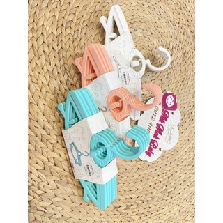 Móc quần áo trẻ sơ sinh AMO, set 5c siêu bền