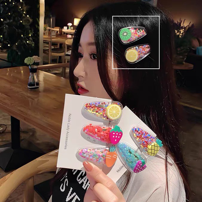 Set 5 kẹp tóc hoa quả xinh xắn cho bé gái -anhsonnd18