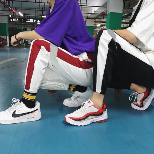 Quần jogger Nỉ unisex Phản Quang Gối nam nữ phong cách thời trang kmg