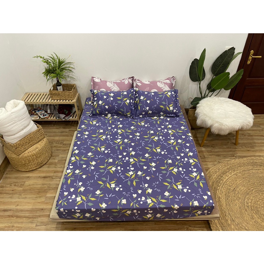 Bộ Ga Gối lụa,Ga gối chất liệu lụa thái lạnh thoáng mát không xổ lông mềm mịn mát tay sẵn đủ kích thước