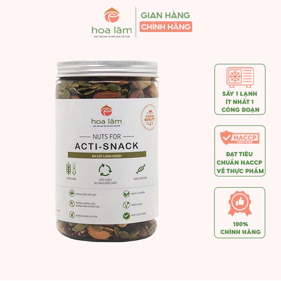 Hạt dinh dưỡng Hoa Lâm Nuts for Acti-Snack lành mạnh cho dân văn phòng loại 150g và 500g