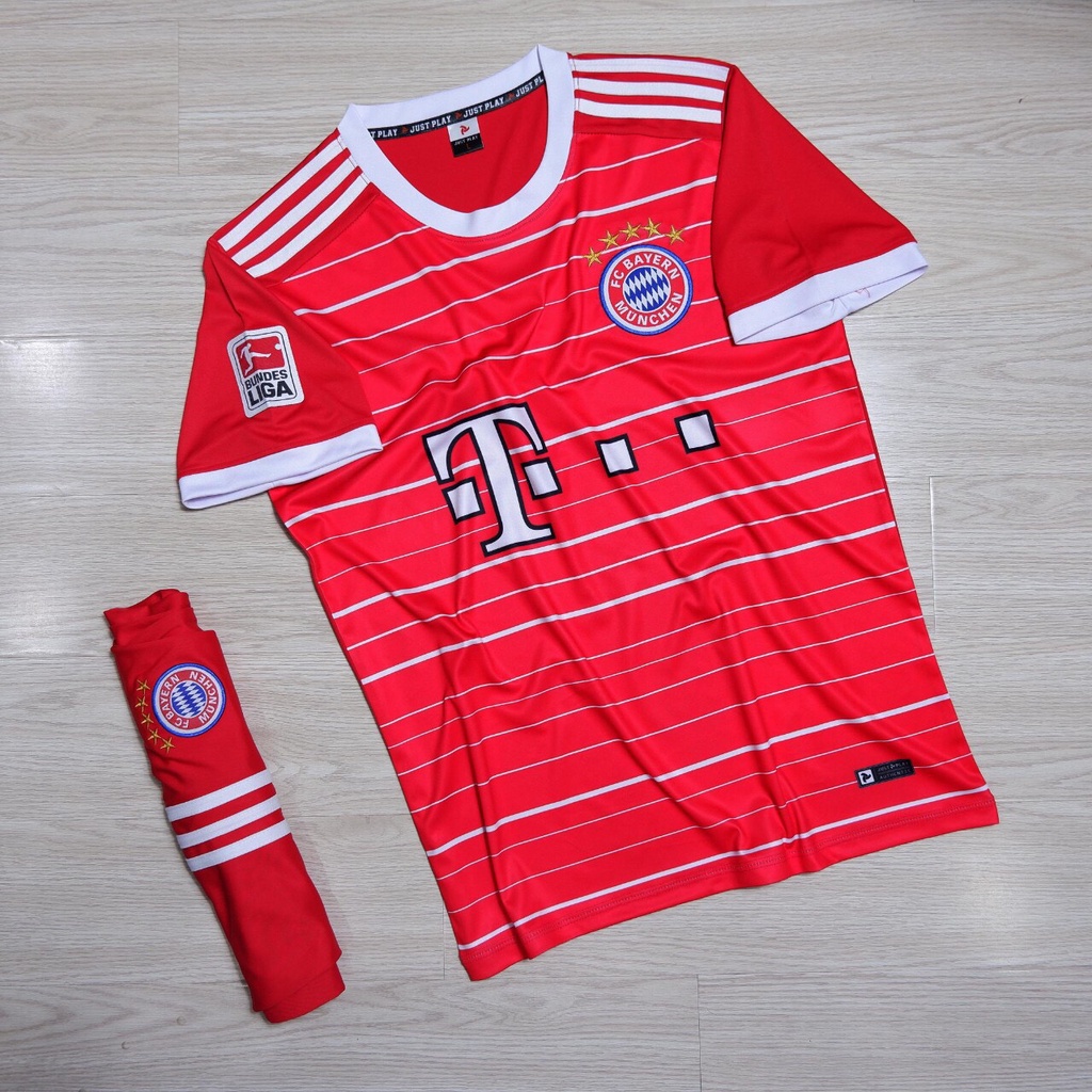 Quần áo bóng đá, đồ đá banh, áo đá bóng, áo Bayern Munich Đỏ mới nhất 2022 - Chất thun lạnh cao cấp, thấm hút tốt