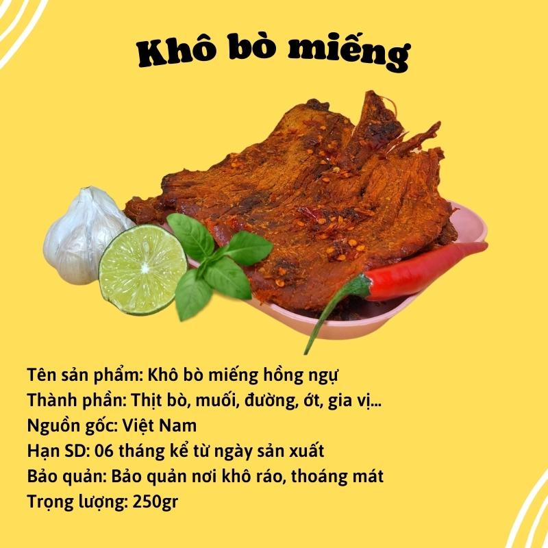 Khô bò miếng Hồng Ngự 250gr MlemMlem đồ ăn vặt vừa ngon vừa rẻ ML02 | BigBuy360 - bigbuy360.vn