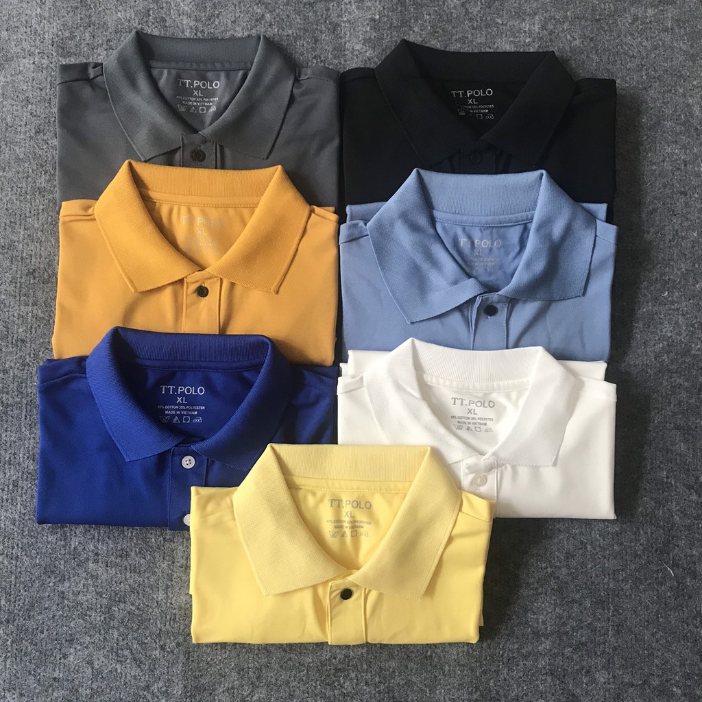 Áo Polo Nam cổ bẻ thun có cổ tay lỡ vải cá sấu cotton phong cách trẻ trung, chuẩn form, nhiều màu