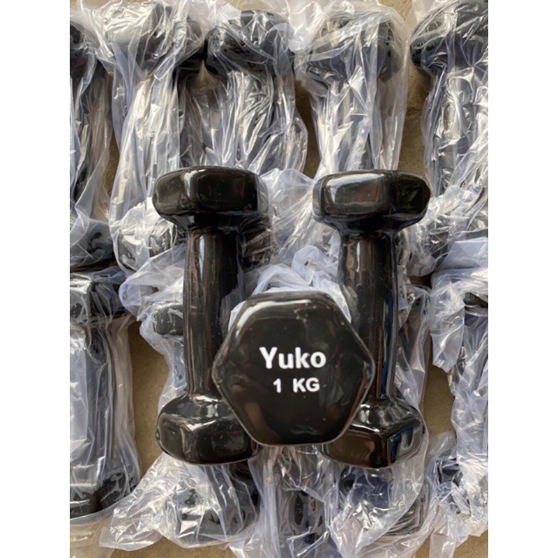 Tạ tay cao su 1kg lõi gang tập gym yoga