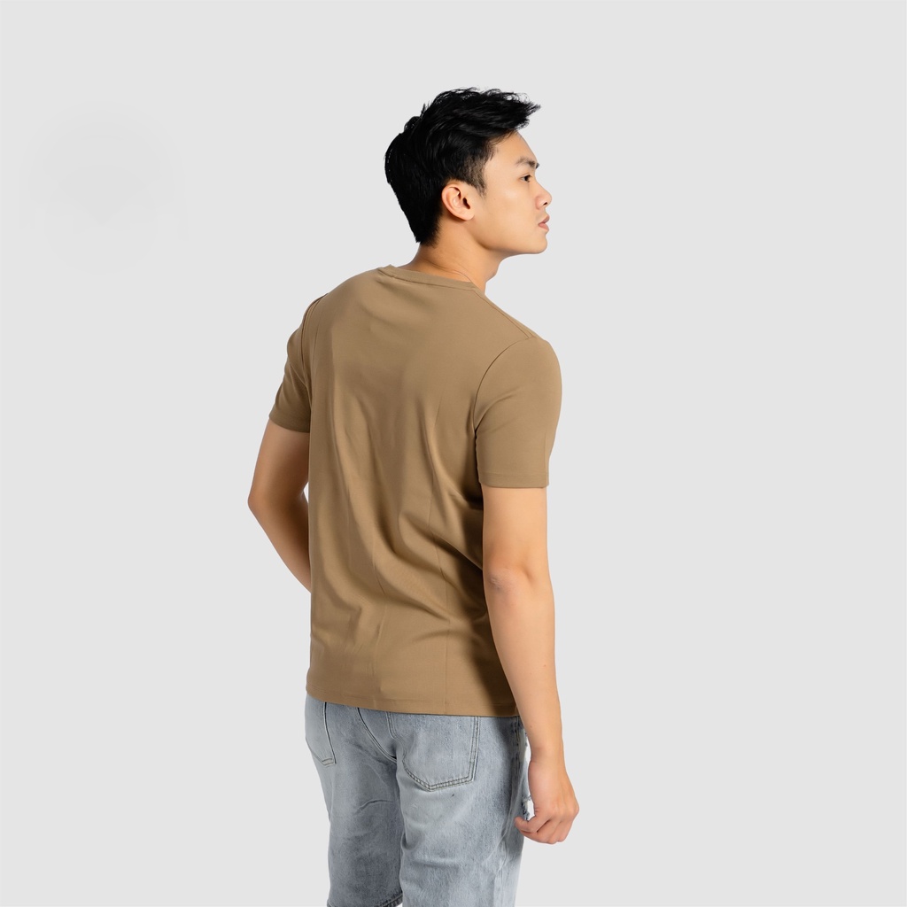 Áo thun nam cổ tròn basic CIZA vải cotton dày dặn, co giãn, tay ngắn size S M L XL  ATNB02