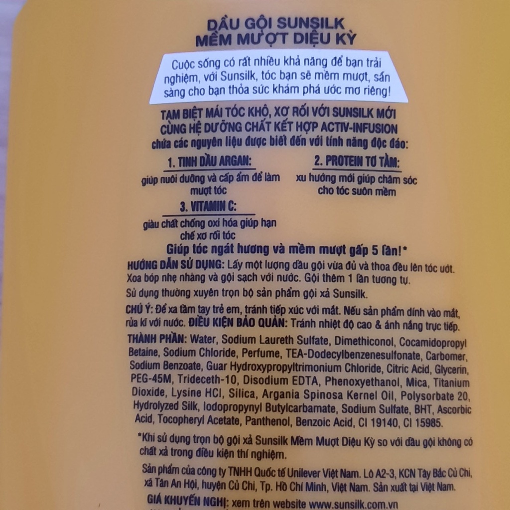Dầu Gội SUNSILK 650g - BACH HOA HV