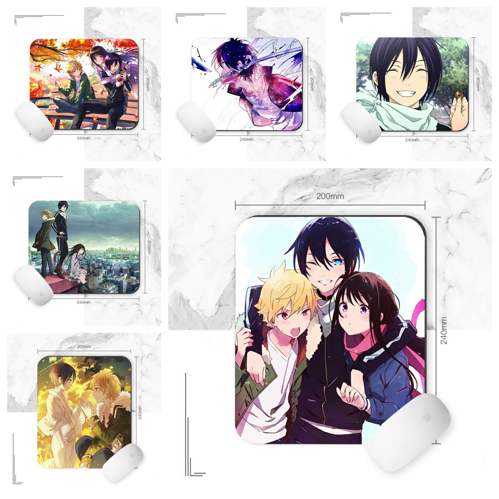 Miếng lót chuột IN HÌNH Noragami Vị thần lang thang anime chibi tiện lợi xinh xắn