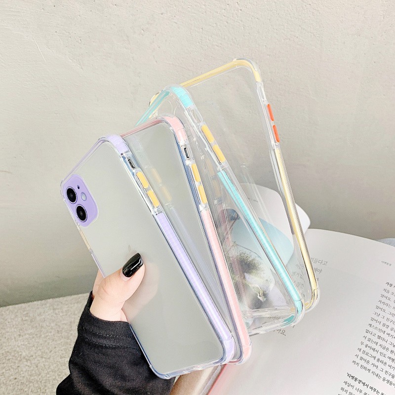 Ốp lưng iphone Full Cam viền màu chống trượt 6/6plus/6s/6splus/7/7plus/8/8plus/x/xr/xs/11/12/13/pro/max/plus/promax | BigBuy360 - bigbuy360.vn