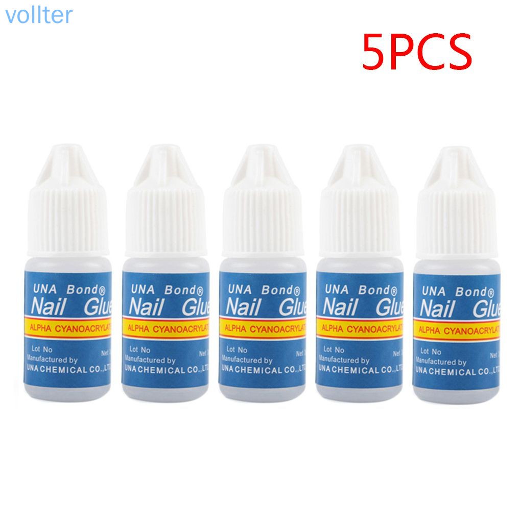 [Hàng mới về] Bộ 5 chai keo dán móng tay giả 3g nhỏ gọn tiện dụng
