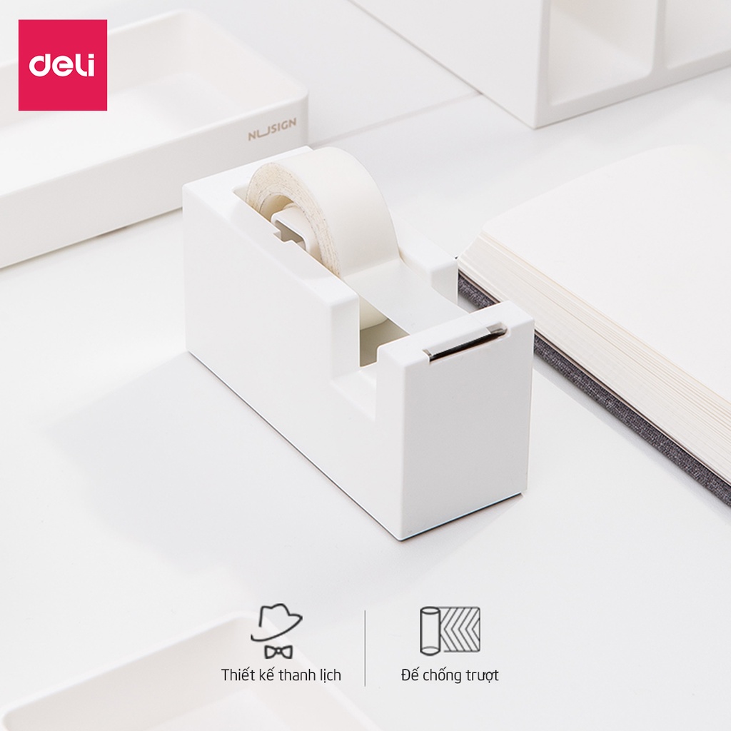 Cắt băng dính để bàn Nusign - chất liệu  nhựa ABS cao cấp - Xanh dương/Hồng/Xám đen/Trắng - 1 chiếc - NS121