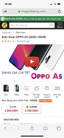 Điện thoại oppo A5s