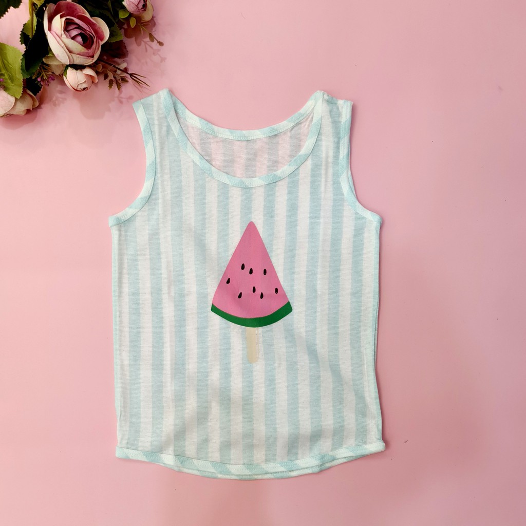 Áo Ba Lỗ Tank Top Bé Trai Bé Gái Cotton Giấy Hàn Tone Màu Pastel Nhiều Mẫu Hippo House