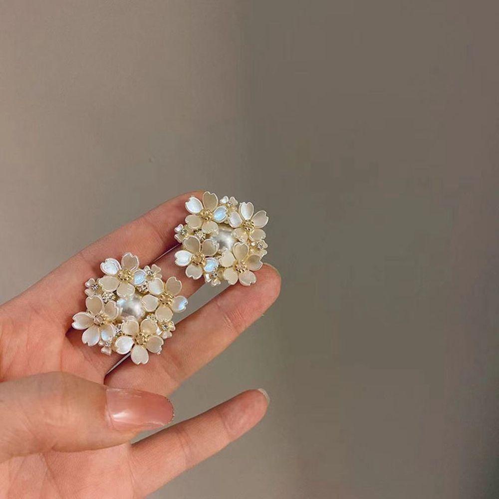 Khuyên Tai Hình Vỏ Sò Bằng Hợp Kim Đơn Giản Phong Cách Hàn Quốc Cho Nữ