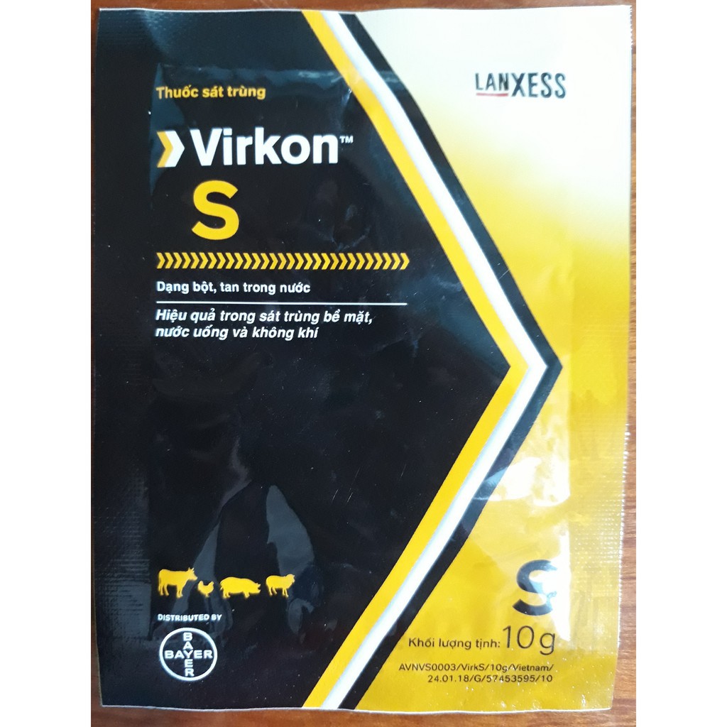 [Hàng có sẵn]  Virkon S (10g) thuốc sát trùng chuồng trại, nhà vật nuôi