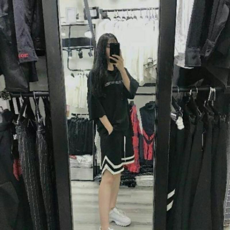 Quần short 2v line bigsize unisex nam nữ 40kg - 90kg