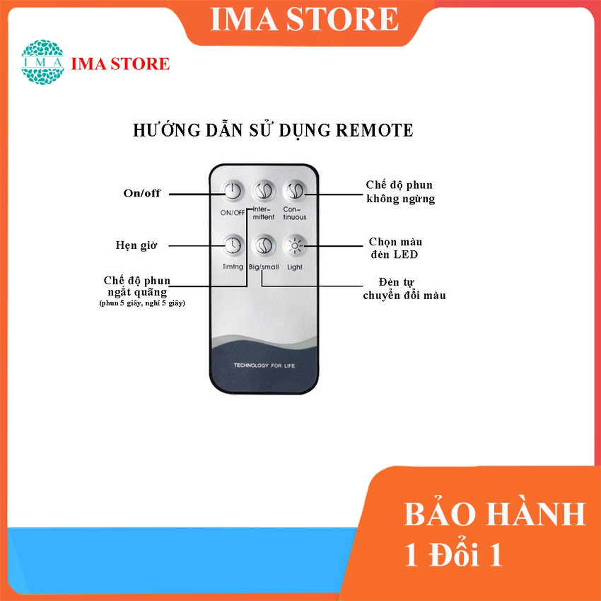 Remote - điều khiển từ xa dùng cho máy xông tinh dầu