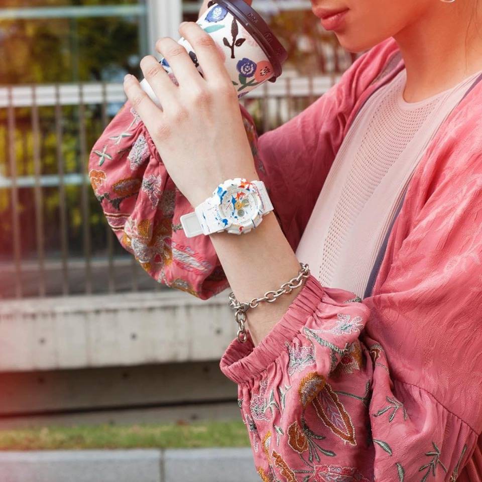 Đồng hồ nữ CASIO BABY-G BA-120SPL-7A chính hãng - Mặt điện tử kim- kính cường lực , bảo hành 12 tháng