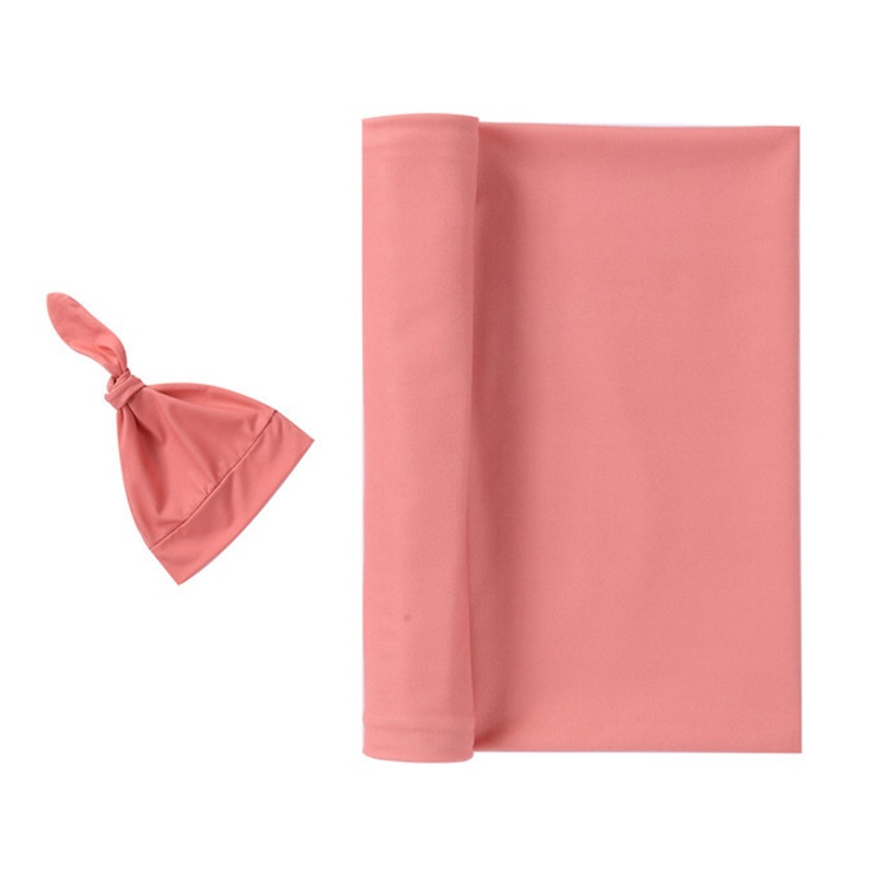 Bộ 2 Món Gồm Túi Ngủ + Chăn + Mũ In Họa Tiết Thắt Nút Cho Bé Sơ Sinh