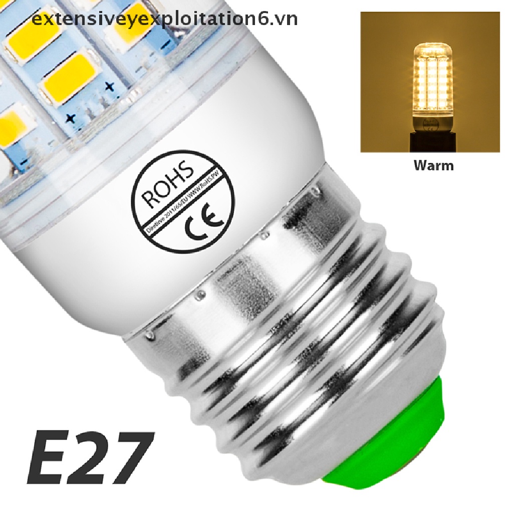 Bóng Đèn LED Bắp Ngô Ánh Sáng Trắng Ấm / Ấm E6VN / E27 E14 7W 9W 12W 15W 20W 25W 5730 SMD
