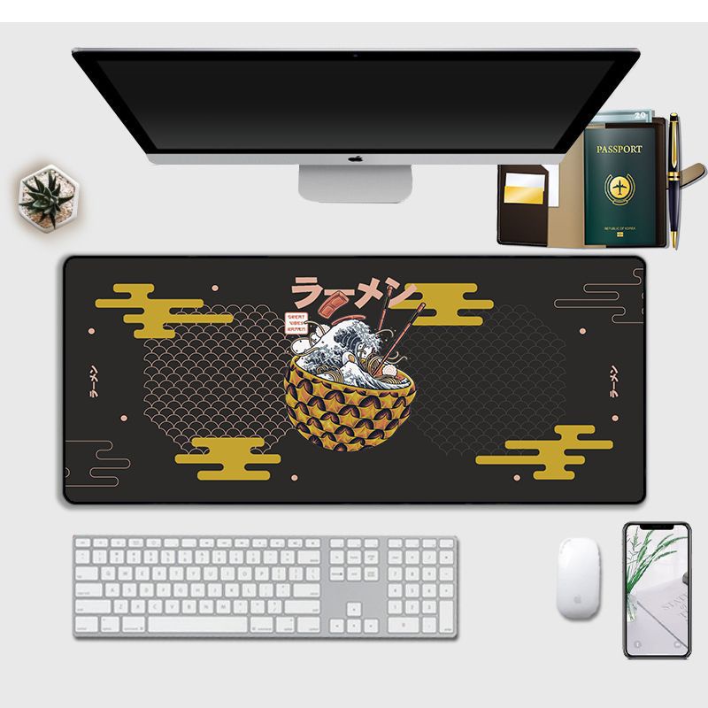 Mouse Pad siêu dày, Miếng Lót Chuột Cỡ Lớn, Bàn Di Chuột phong cách Nhật Bản 900x400 800x300 độ dày 4mm