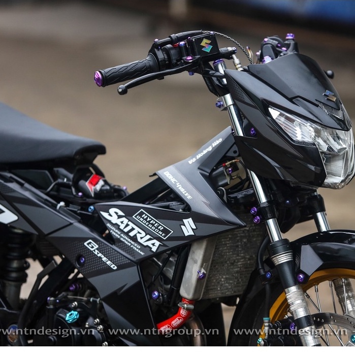 Tem Rời Satria F150 Zin 2018 Xám Đen